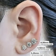 thumbnail image 4 of Central Diamond Center 14K Gold Post & Sterling Silver Made with Swarovski Zirconia 3 Prong Martini Stud Earrings - Rose Gold Plated 5.25mm 1.00cttw, 4 of 7
