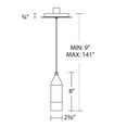 thumbnail image 5 of WAC Lighting Action 8" 1-Light LED 3000K Contemporary Aluminum Pendant in Black, 5 of 5
