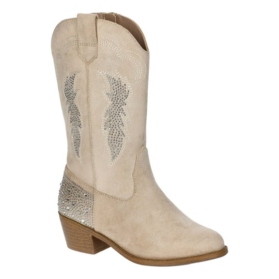 Madden NYC Little Girls and Big Girls Tall Rhinestone Cowgirl Boots