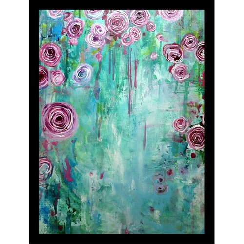 Buy Art For Less 'Climbing Roses II' by Annie Flynn Framed Painting