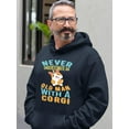 thumbnail image 2 of Old Man With A Corgi Hoodie Men -Image by Shutterstock, Male x-Large, 2 of 4