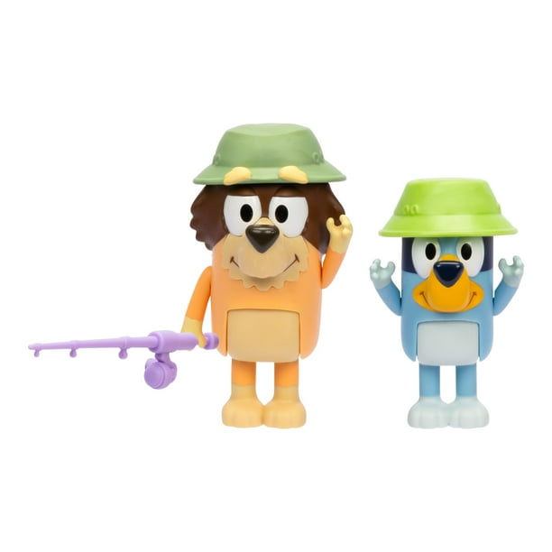 Figura 2 unidades de Bluey Fishing con el abuelo con accesorios