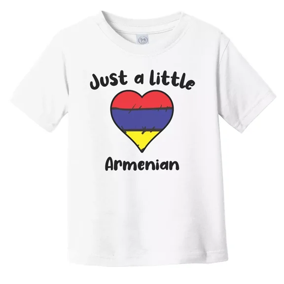 Bella Canvas Just A Little Armenian Cute Armenia Flag Heart Toddler T-Shirt