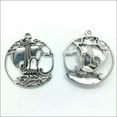 thumbnail image 2 of U8MO 3/10/30/100pc retro style Pirate ship alloy charms pendants 43x38mm-ancient silver-3pcs, 2 of 5