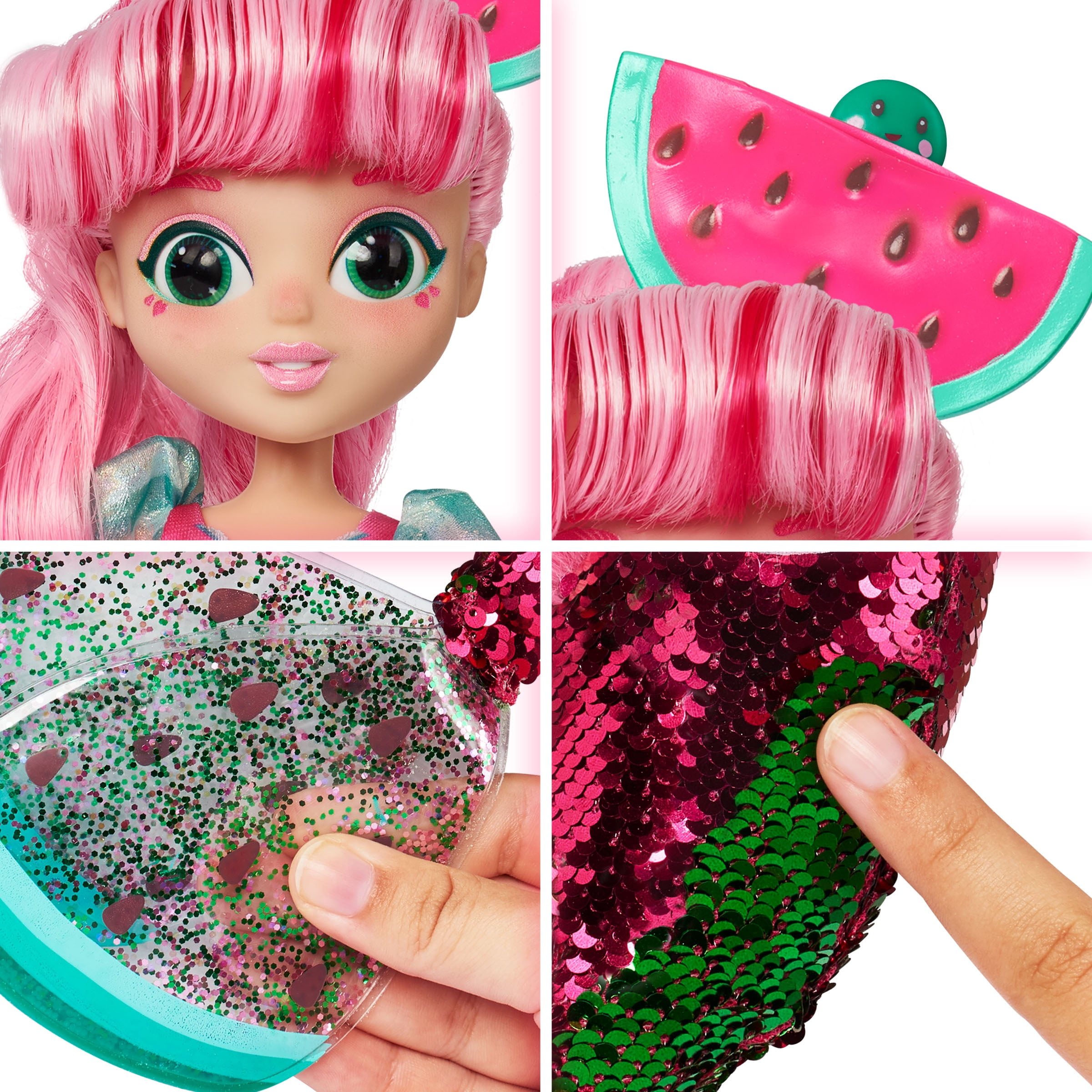 Fidgie Friends Watermellow, Mermaid Fashion Doll with Fidget Toy Features, Ages 6+