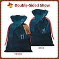 thumbnail image 2 of Pofeuu Lonely Night Wolf Print Burlap Bags with Drawstrings Drawstring Gift Bags Pouch Bag for Thankgiving Birthday Party Gift Wrapping Treats and Party Favors-Medium, 2 of 9