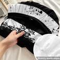 thumbnail image 4 of Twin XL Size Fitted Sheet Set - Black White 2 Piece Bedding Sets 16" Deep Pocket Fitted Sheet with 1 Pillowcases, Retro Stars Stripes Flag Shabby Chic Texture Brushed Microfiber Hotel Bed Sheets, 4 of 9