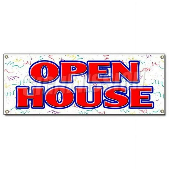 SignMission B-Open House Open House Banner Sign - For Sale Broker Apartment Home House Real Estate Agent