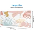 thumbnail image 3 of Abstract Plant Large Mouse Pad XL Boho Pink Palm Leaf Gaming Mouse Pad with Non-Slip Rubber Base Mousepad Stitched Edges Desk Pad Laptop Desk Pad Computer Keyboard Mouse Mat 31.5×11.8 Inch, 3 of 6
