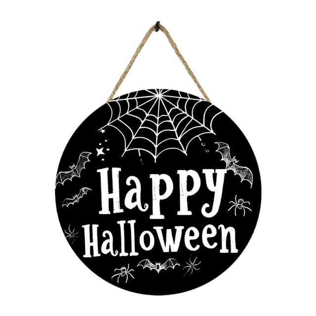 Mom's Best Letreros de madera de bienvenida para Halloween para colgar en la pared