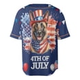 thumbnail image 2 of Patriotic Belgian Malinois Celebrates 4th of July All Over Print 3D Baseball Shirt Sheepdog Dog Lover Gifts Softball Sport - 02009, 2 of 6
