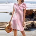 thumbnail image 4 of Linfrsh Womens Sleeveless Dress Summer Dresses for Women Sleeveless Casual Midi Dress Beach Vacation Sundresses with Pockets(Red,M), 4 of 6