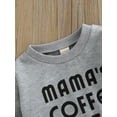 thumbnail image 5 of Infant Baby Boys Girls Outfits Crewneck Sweatshirt Mama's Coffee Date Letter Pullover Sweater Fall Winter Clothes, 5 of 8