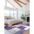 thumbnail image 2 of Abstract Purple Area Rug for Bedroom 2.7x5 Ft White Gray Gradient Graffiti Color Block Super Soft fuzzy Throw Rug Non-Slip Fluffy Plush Indoor Floor Carpet for Living Room Nursery Home Decor, 2 of 8