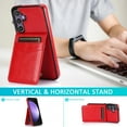 thumbnail image 3 of Allytech Galaxy S23 FE Case Wallet with Cards Slots, Luxury PU Leather Kickstand Cards Holder Anti-Scratch Shockproof Wallet Case Cover for Samsung Galaxy S23 FE - Red, 3 of 6