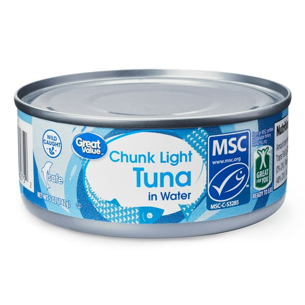 Great Value Chunk Light Tuna in Water, 5 oz