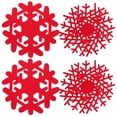 thumbnail image 4 of Gymnture christmas 4pcs Snowflake Pot Holder Christmas Decorative Coaster Drinking Cup Coaster Placemat, 4 of 10