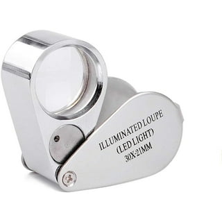 Magnifying Glass 30x 21mm Jewelers Eye Loupe Magnifier with Case