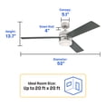 thumbnail image 3 of Westinghouse Lighting Modern Alta Vista Smart Wi-Fi Ceiling Fan with LED Light, Remote Control 52 Inch Brushed Nickel Finish, Opal Frosted Glass, Compatible with Amazon Alexa & Echo Device, 3 of 13