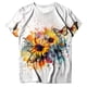 thumbnail image 3 of Gibobby Camisetas Mujer Manga Corta Camiseta con estampado de y flores de manga corta con cuello redondo y moda informal de verano para mujer(Blanco,G), 3 of 4
