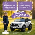 thumbnail image 3 of 24V Ride On Car for Kids, Lexus GX550 2 Seater Powered Ride on Toys with Remote Control, 4 Wheels Suspension, Bluetooth, Music, LED Lights, Kids Electric Car for Boys Girls Ages 3-8, White, 3 of 8