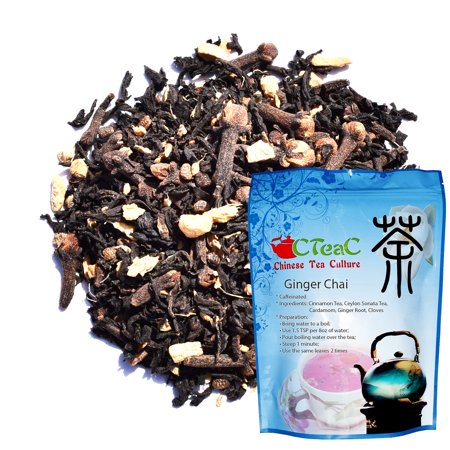 Chinese Tea Culture Masala Chai  Caffeinated  with a mix of black tea  the cinnamon balances the black tea with its spicy and sweet character  delicious to enjoy hot or iced  Loose Leaf Tea - 4oz