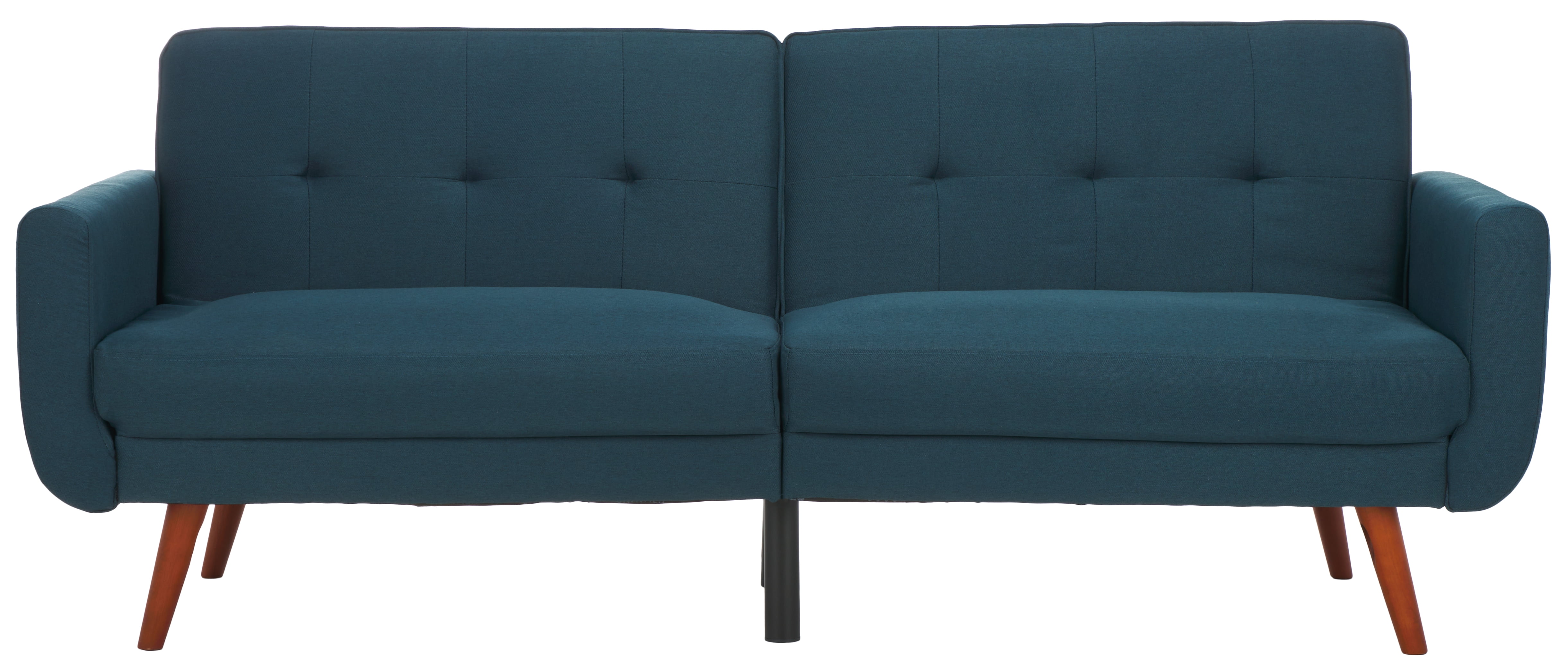 Safavieh Bushwick Mid-Century Foldable Futon Bed, Navy/Brown