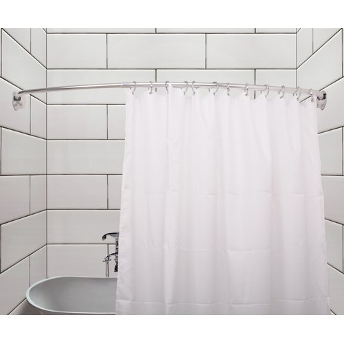 Utopia Alley Rustproof 72 Adjustable Curved Fixed Shower Curtain Rod Com - 72 Adjustable Curved Fixed Shower Curtain Rod