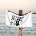 thumbnail image 3 of Quédate quieto y sabe que yo soy Dios Toalla de playa Toallas de baño de microfibra Manta de playa suave para desfiles Natación Yoga Mujeres Hombres, 3 of 4