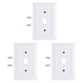thumbnail image 4 of Baoblaze 3Pcs Electrical Outlet Covers Sturdy Easy Installation Outdoor Wall Plates 3 Hole White, 4 of 8