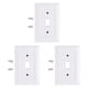 thumbnail image 4 of 3 cubiertas para tomacorrientes eléctricos, accesorio para tomacorriente de pared exterior, placa de tomacorriente 3 agujeros blanco, 4 of 9