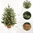 thumbnail image 5 of 19 Inch Pre-Lit Artificial Christmas Tree Small Tabletop Green Tree with Lights Flame Retardant for Home Office Holiday Decor(B-With Light), 5 of 5