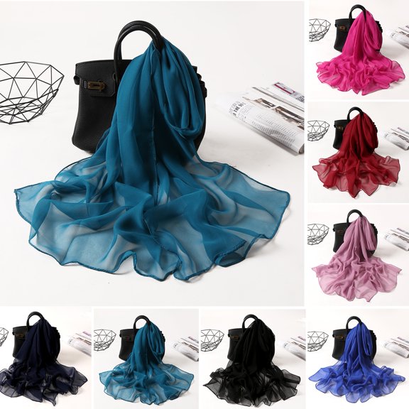 Soumake Lady Scarf Soft Bright Colors Comfortable Protective Quick Dry Sunscreen Lightweight Thin Women Summer Neck Wrap For Vacation Fashion