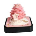 thumbnail image 3 of GUOOL 2025 Desk Calendar 3D Art Memo Creative Funny Holiday Gift Multipurpose Tabletop Tree House Pink, 3 of 9