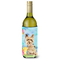 Carolines Treasures CK1891LITERK Easter Eggs Yorkie Yorkshire Terrier Wine Bottle Beverge Insulator Hugger Wine Bottle