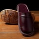 thumbnail image 3 of Men Indoor Home Style Flat High-quality Unisex Leather Slippers, 3 of 5