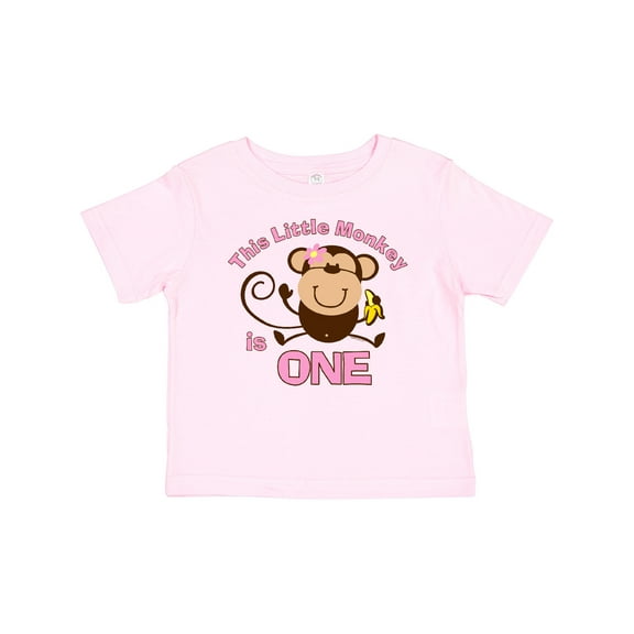 Inktastic Little Monkey Girl 1st Birthday Girls Baby T-Shirt
