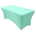 thumbnail image 1 of Mds Pack of 15 Rectangular Stretch 4ft Spandex Table Cover Tablecloths for Wedding - Sea Green, 1 of 5