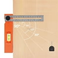 thumbnail image 7 of Yunuuuoa 1 Packs Multifunctional Angle Ruler, Adjustable Square Tool for Woodworking & DIY, Precision Measuring Gauge with Level, Drilling Guide, Carpenter Marking Ruler, Portable Layout Tool, 7 of 7