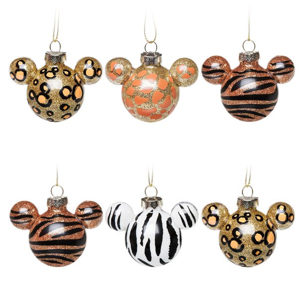 Disney Parks Ornament Set Mickey Icons Animal Kingdom Wild Animal