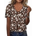 thumbnail image 1 of Top tipo túnica HOTYD para mujer, estampado floral bohemio, cuello en V, 4XL, 1 of 2