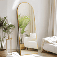 thumbnail image 2 of Lumora 71.1"X26" Arched Full Length Mirror Aluminum Alloy Frame Floor Mirror,Gold, 2 of 7