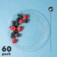 thumbnail image 5 of PLASTICPRO Clear Plastic Dessert Plates 6” Plastic Silverware for Party Supplies, 60 pcs, 5 of 7
