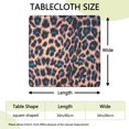 thumbnail image 2 of Leopard Print Pattern Square Fitted Tablecloth with Elastic Edge,Square Table Cover,Washable Elastic Table Cover for Home Kitchen Party Decor 34"x34", 2 of 6