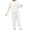 C-White357, variant on DHFJKG Pajamas For Women Set Flannel Jacquard Solid Color Loungewear Long Sleeve Top Ankle-Tied Bottoms 2 Piece Sleepwear Comfort Homewear