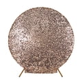 thumbnail image 2 of BalsaCircle 7.5 ft Blush Sparkly Big Payette Sequin Round Backdrop Stand Cover Wedding Party Events Home Decorations, 2 of 8