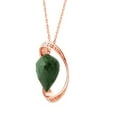 thumbnail image 2 of Galaxy Gold 14K Rose Gold 13.1 Carat Natural Diamonds and Briolette Pointy Drop Dyed Green Sapphire Necklace - Renewal & Love - 16" to 24" - Fine Jewelry for Women, 2 of 4