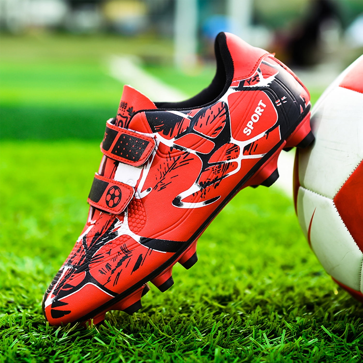 youth football cleats red