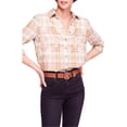 thumbnail image 1 of Free People - Camisa con botones a cuadros mágicos para mujer, marrón, mediano Free People Camisa con botones, 1 of 1
