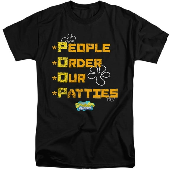 Spongebob People Order Our Patties Unisex Adult Tall T Shirt